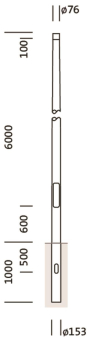 SITEC Mast 6m konisch rund 5NY231760KM08 