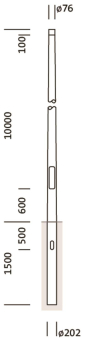 SITEC Mast 10m konisch     5NY231710KM00 