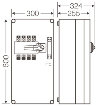 HENS Mi-Lastumschaltergehäuse Mi Mi 7481 