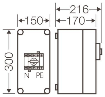 HENS Mi-Lastschaltergehäuse Mi   Mi 7103 