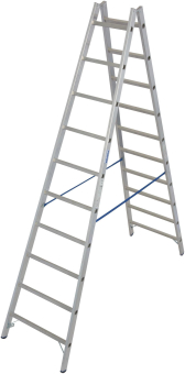 KRAU Sprossen-Doppelleiter (Alu)  124937 