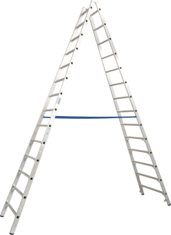 KRAU Sprossen-Doppelleiter Alu    124951 