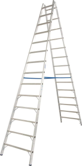 KRAU Sprossen-Doppelleiter Alu    124951 