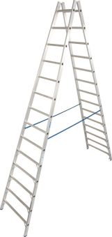 KRAU Sprossen-Doppelleiter Alu    124951 