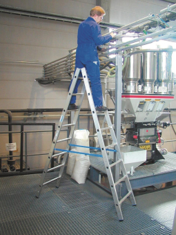 KRAU Sprossen-Doppelleiter (Alu)  124906 