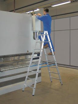 KRAU Sprossen-Doppelleiter Alu    124920 