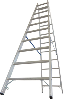 KRAU Sprossen-Doppelleiter (Alu)  124937 