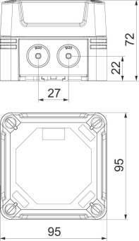 OBO X02 LGR Kabelabzweigkasten 95x95x72 
