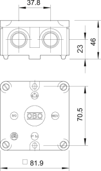 OBO B 9 B M Kabelabzweigkasten 82x82x46 