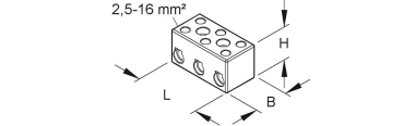 Kleinhuis Anschlussklemme 16qmm    116.G 