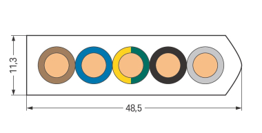 WAGO 897-1651 Flachleitung,Eca,5G16 