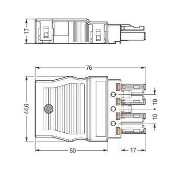 WAGO 770-104 Buchse,mit 