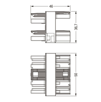 WAGO 770-609 3-fach-Verteiler, 