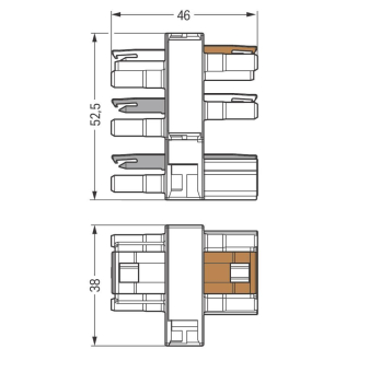 WAGO 770-637 Verteiler für Schalter,Aus- 