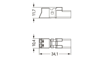WAGO 890-292 Stecker,2-polig,pink 
