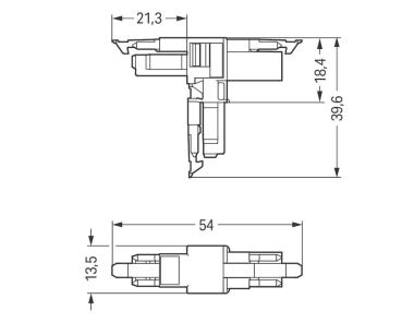 WAGO 890-1615 T-Verteiler,2-polig,Kod. 