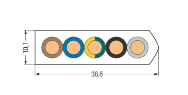 WAGO 897-1051 Flachleitung,Eca,5G10 