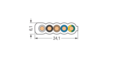 WAGO 897-252 Flachleitung,B2ca,5G2,5 