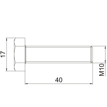 OBO SKS 10x40 F Sechskantschraube 