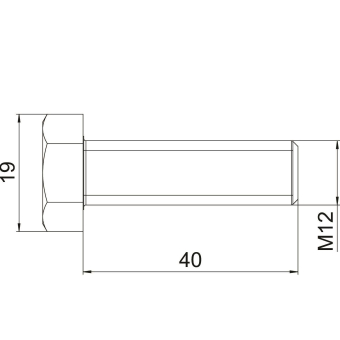 OBO SKS 12x40 F Sechskantschraube 