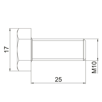 OBO SKS 10x25 F Sechskantschraube 