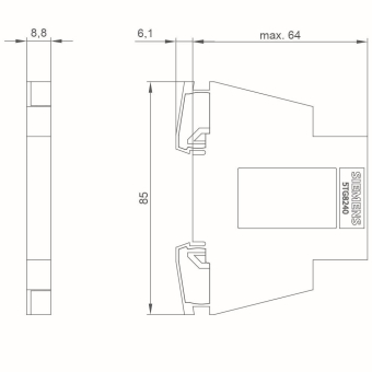 Siemens 5TG8240 Distanzstück 0,5 TE 