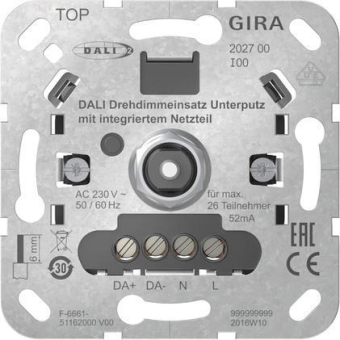 GIRA 202700 DALI Drehdimmeins.UP 