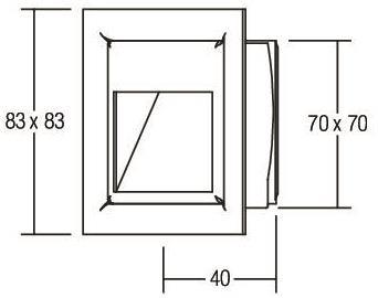 BRUM Wandeinbauleuchte alu-matt  P3729WW 