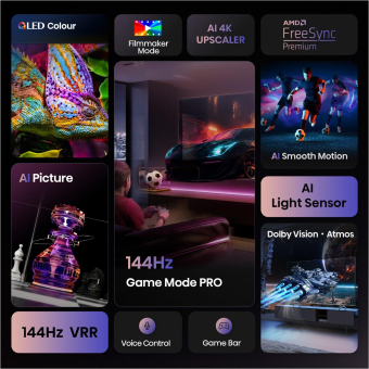 Hisense 65E77Q Pro sw QLED-TV 