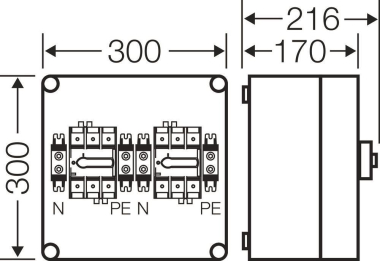 Hensel Mi-Lastschaltergehäuse    Mi 7225 