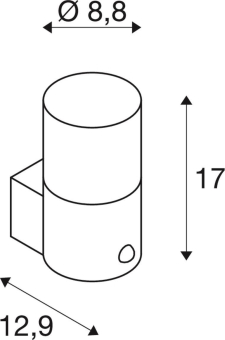 SLV GRAFIT E27 round Sensor      1006179 