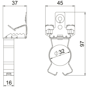 OBO SCVPC 7-13 D32 Trägerklammer 