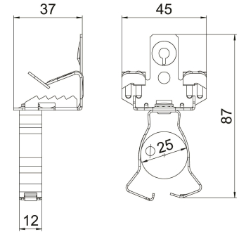 OBO SCVPC 7-13 D25 Trägerklammer 