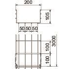 OBO GRM 105 200 FT Gitterrinne GRM 