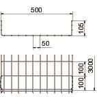 OBO GRM 105 500 G Gitterrinne GRM 