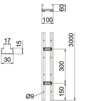 OBO LCIS 610 3 FS Kabelleiter Sprosse 