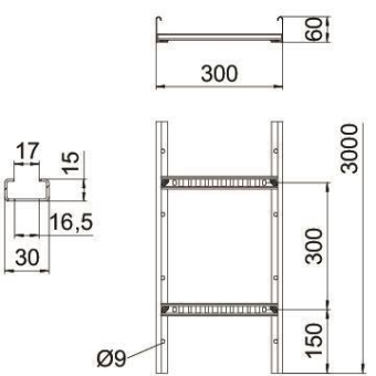 OBO LCIS 630 3 FT Kabelleiter Sprosse 