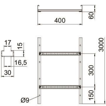OBO LCIS 640 3 FS Kabelleiter Sprosse 