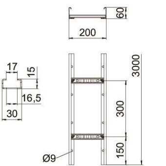 OBO LCIS 620 3 FT Kabelleiter Sprosse 
