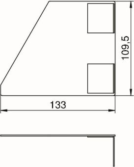 OBO GEK-SEL133110RW Endstück links 