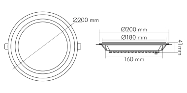 Nobile LED Glas Panel 200 R   1561571212 