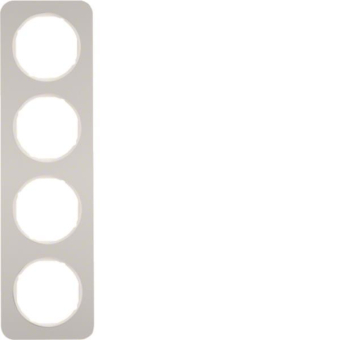 Berker Rahmen R.1 Alu/polarweiß 10142174 