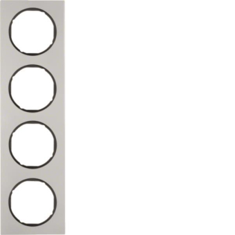 Berker Rahmen R.3 Alu/schwarz   10142284 