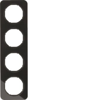 Berker Rahmen R.1 Glas, schwarz 10142116 