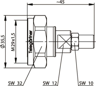 TG 7-16 Kabelstecker 50 Ohm  J01120C0070 