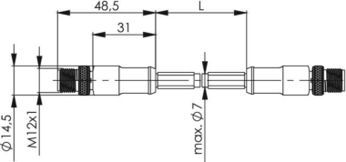 TEGA STX M12x1-Verbind-Leit. L80210A0001 