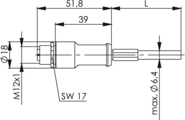 TEGA STX M12x1 VL X-kod.       100017432 