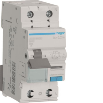 Hager Fi-LS 1P+N 6kA C-40A 30mA  ADS990D 