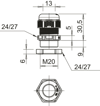 OBO V-TEC VM20+ OR Kabelverschraubung m. 