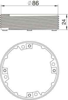 OBO AR80 24 Aufstockring f.US80 Zn 